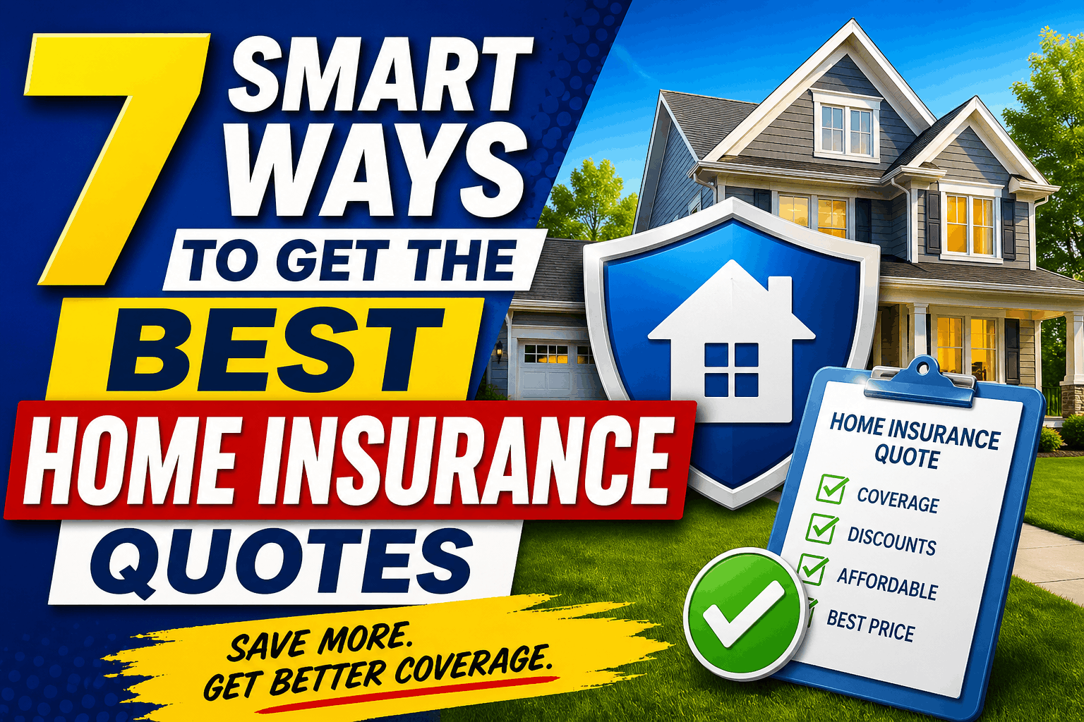 7 Smart Ways to Get the Best Home Insurance Quotes