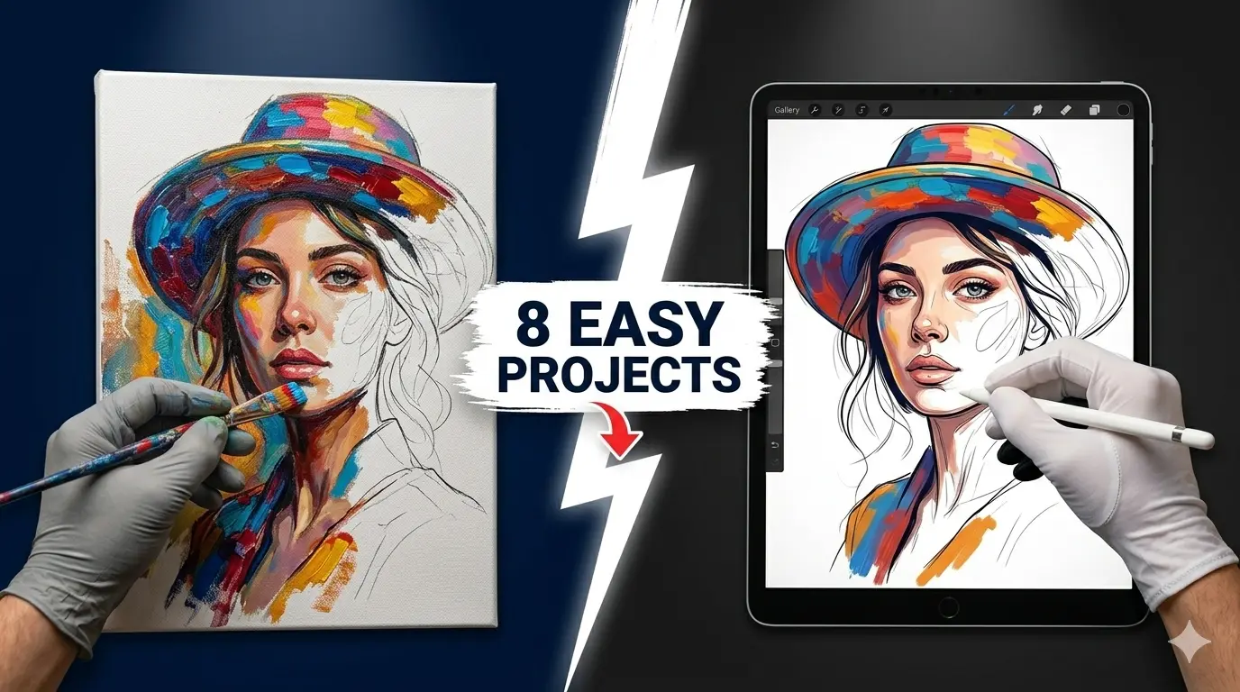 8 Easy Digital art vs Traditional art Projects for Stunning Work