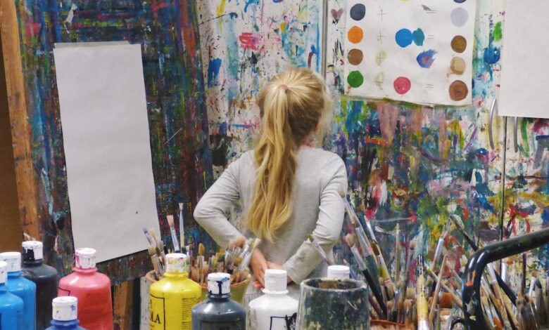Best art schools UK applicants guide - art studio students painting