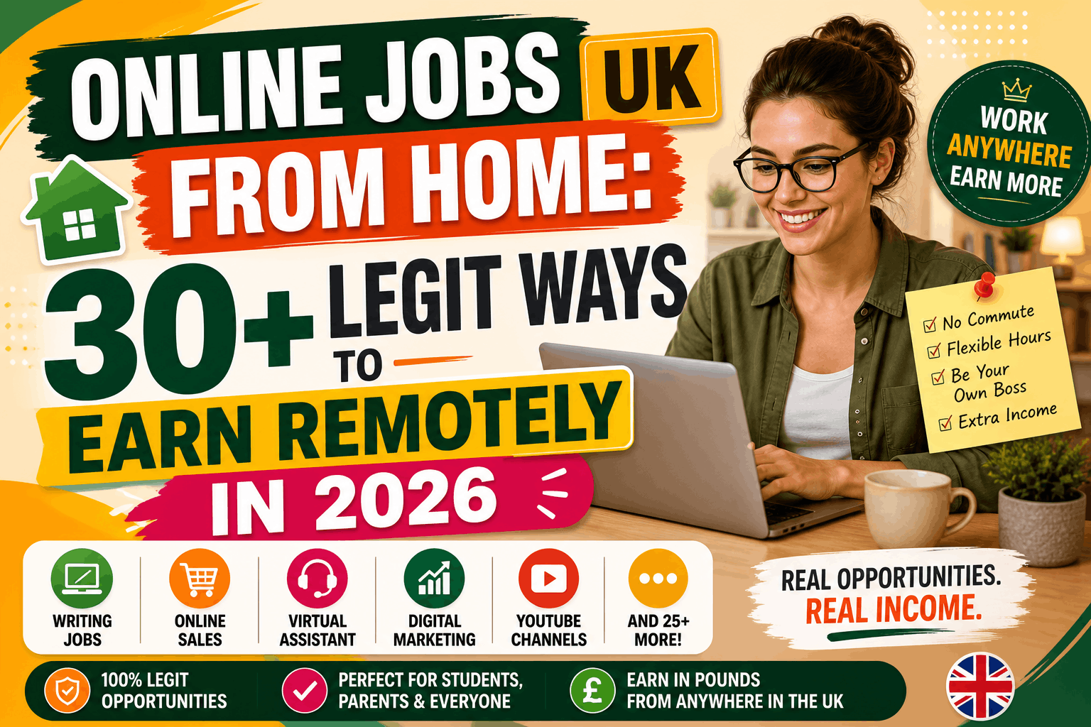 Online Jobs UK From Home 40+ Legit Remote Roles Hiring Now