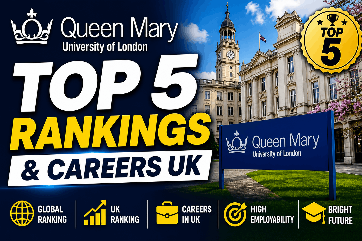 Queen Mary University of London Top 5 Rankings & Careers UK