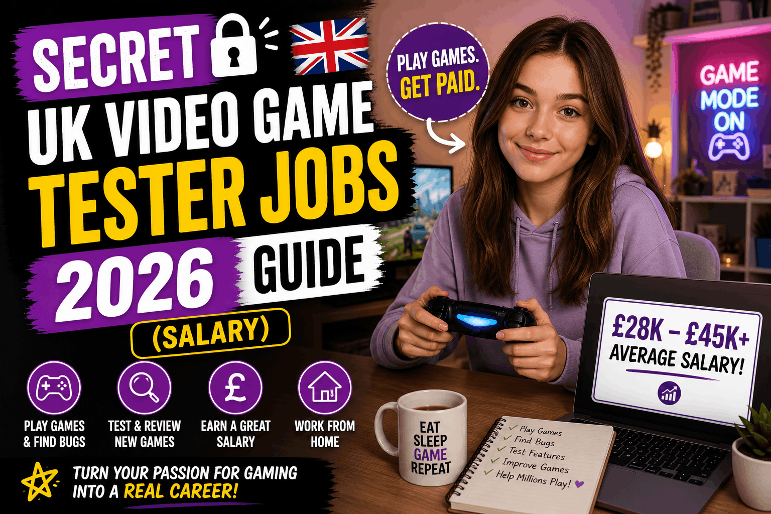 Secret UK Video Game Tester Jobs 2026 – Guide (Salary)